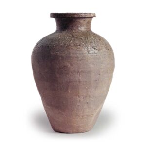 Atsumi ware: jar with incised ornament.