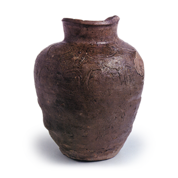 Atsumi ware: jar with incised ornament.