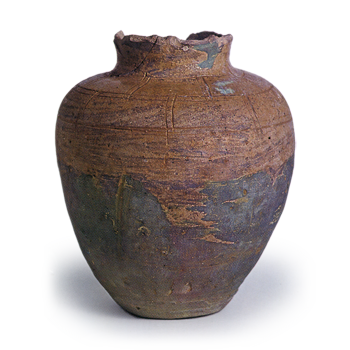 Atsumi ware: jar with incised ornament.