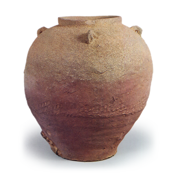 Atsumi ware: jar with four handles.