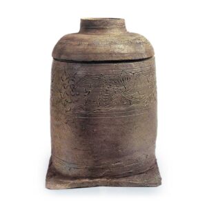 Sanage ware: covered jar for containing sutra case.