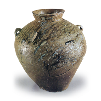 Echizen ware: jar with two handles.