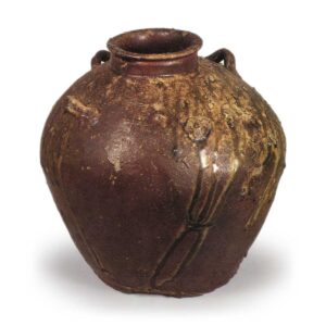 Echizen ware: jar with four handles.