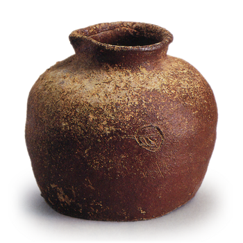 Echizen ware: ohaguro (tooth-stain pigment) jar.