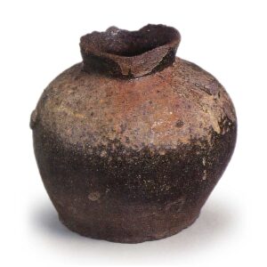 Echizen ware: ohaguro (tooth-stain pigment) jar.