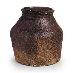 Echizen ware: ohaguro (tooth-stain pigment) jar.