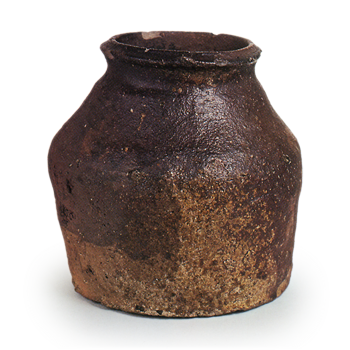Echizen ware: ohaguro (tooth-stain pigment) jar.