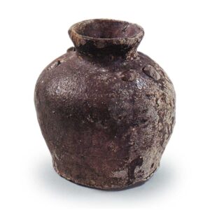 Echizen ware: ohaguro (tooth-stain pigment) jar.