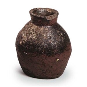 Echizen ware: ohaguro (tooth-stain pigment) jar.