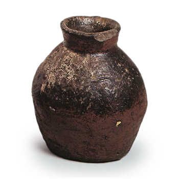 Echizen ware: ohaguro (tooth-stain pigment) jar.