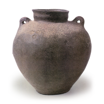 Suzu ware: jar with two handles. Excavated at Sano,
