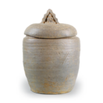 Suzu ware: covered jar for containing sutra case.