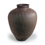 Suzu ware: jar with incised pattern.