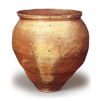 Shigaraki ware: large jar.