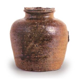 Iga ware: small jar.