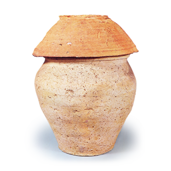 Shigaraki ware: jar and mortar.