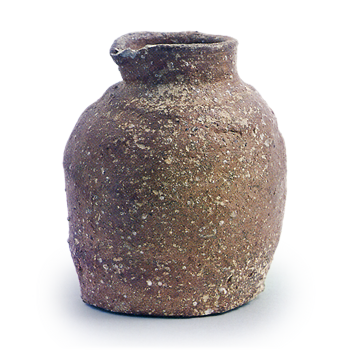 Iga ware: small beaked jar.
