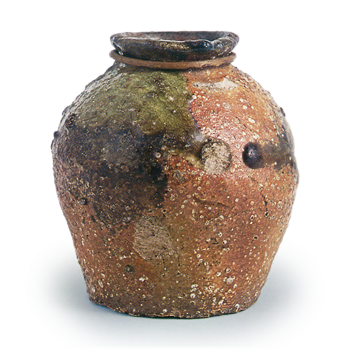 Iga ware: small beaked jar.