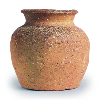 Iga ware: small jar.
