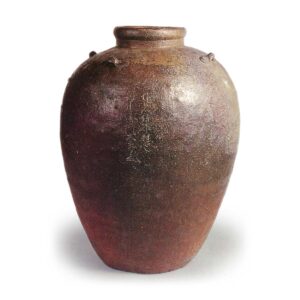 Bizen ware: jar with four handles.