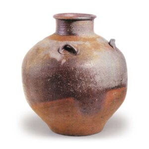 Bizen ware: jar with four handles.