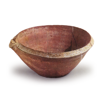 Bizen ware: mortar.