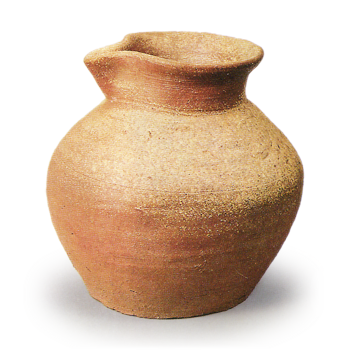 Bizen ware: small beaked jar.