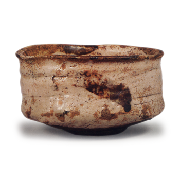 Shino tea bowl, konwn as "Hatsune"