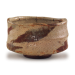 Marbled Shino tea bowl, known as "Mōko"