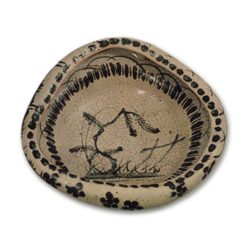 Shino bowl with tree design