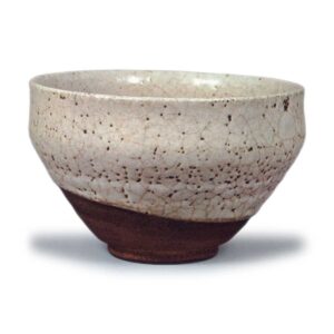 Shino tea bowl of temmoku type