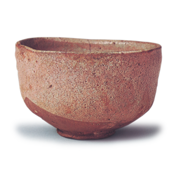 Red Shino tea bowl