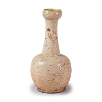 Shino flower pot with orange-shaped mouth