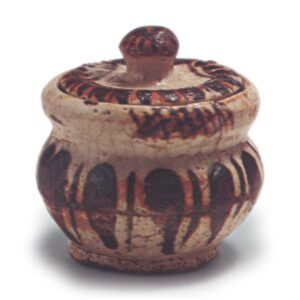 Shino incense caddy in shape of jar