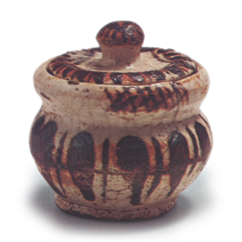 Shino incense caddy in shape of jar