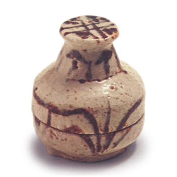 Shino incense caddy with wheel design