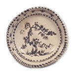 Shino bowl with pine-tree design