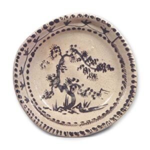 Shino bowl with pine-tree design