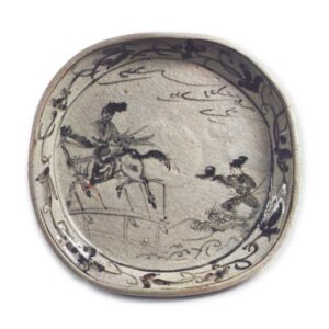 Shino bowl with figure design