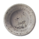 Shino bowl with deer design