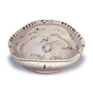 Shino bowl with pavilion and landscape design