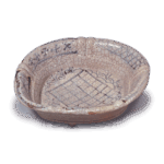 Shino bowl with diagonal lattice design