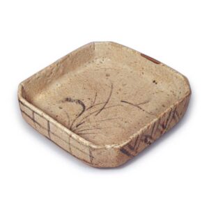 Shino bowl with miscanthus design