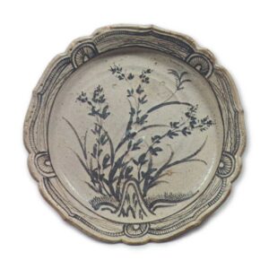 Shino bowl with autumn grass design