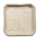 Shino bowl with moon and here design