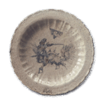 Shino dish with kirin (chimera) design