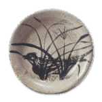 Shino dish with pheasant design