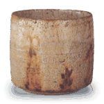 Shino muközuke (small dish or bowl for vinegared food) bowl with bamboo shoot design, known as "Tamagawa"