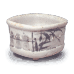 Shino mukōzuke bowl with rice harvest design