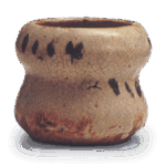 Shino mukozuke bowl with dotted pattern